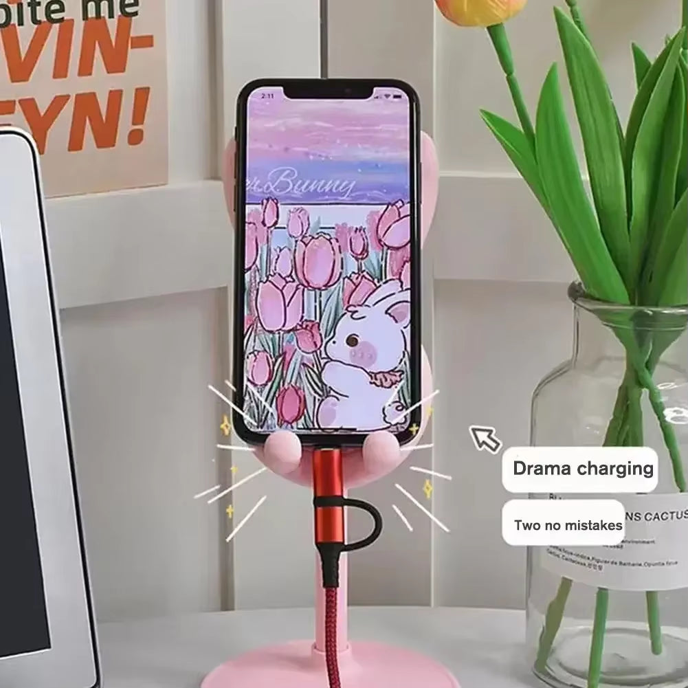 Cell Phone Stand,Angle Height Adjustable Bunny Phone Stand